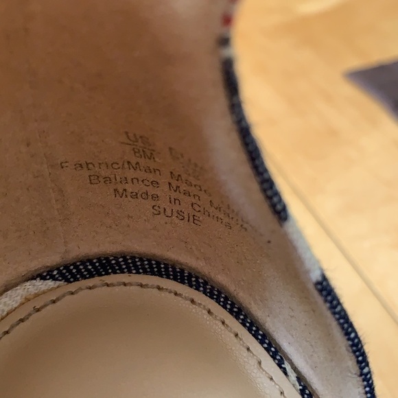 Sam Edelman Susie Stripe Denim Block Heel Sandals 8 - Picture 8 of 8